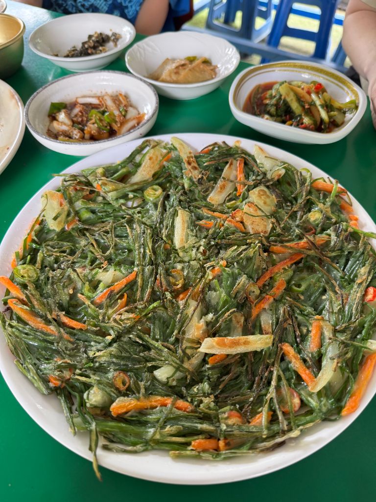 Wild greens pancake dish