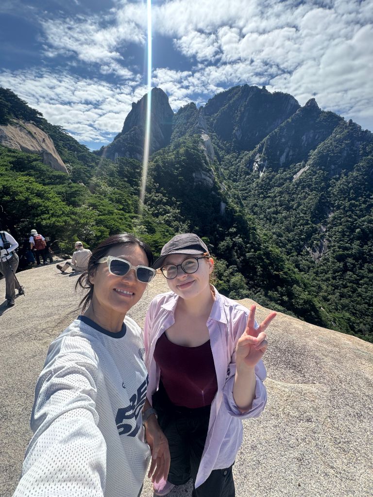 Min and guest selfie at peak