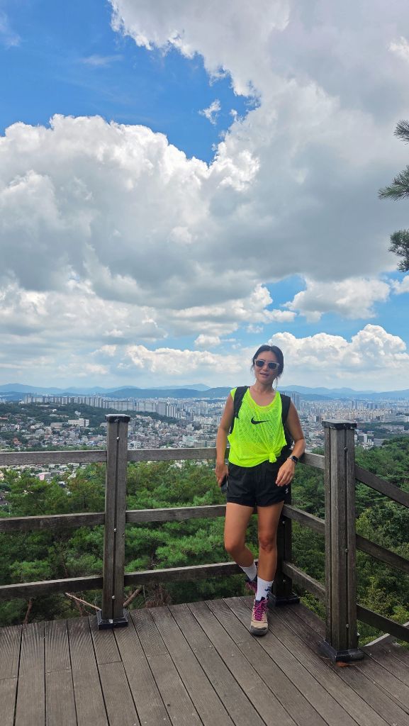 Guest overlooking Seoul from viewpoint